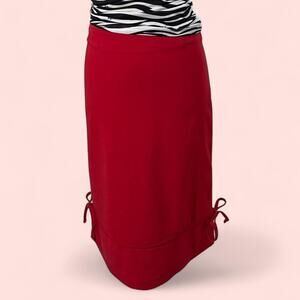 Red 579 midi skirt